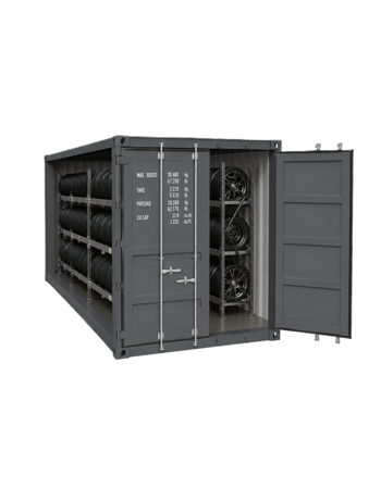 F1 Reifenregal 20 Fuss Container Kit