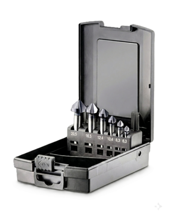 Fraise conique HSS-G TiAlN 5 Cutter Set 6-tlg.