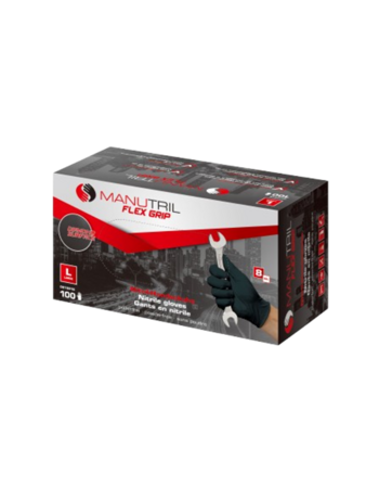 Flex Grip Nitril Handschuhe Schwarz M