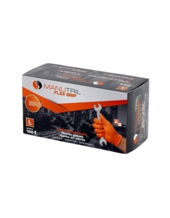 Flex Grip Nitril Handschuhe Orange M