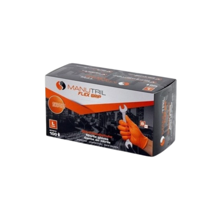 Flex Grip Nitril Handschuhe Orange S
