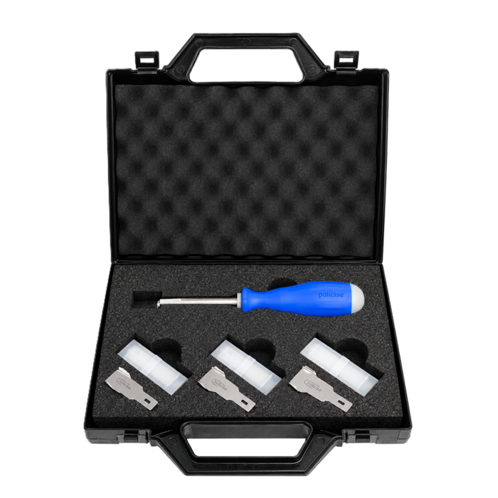 Kit raschietto per scanalature con lame curve