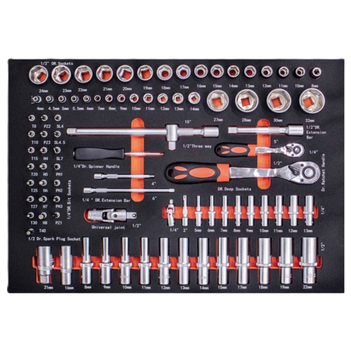 Ahcon Tools set de douilles 89 pièces